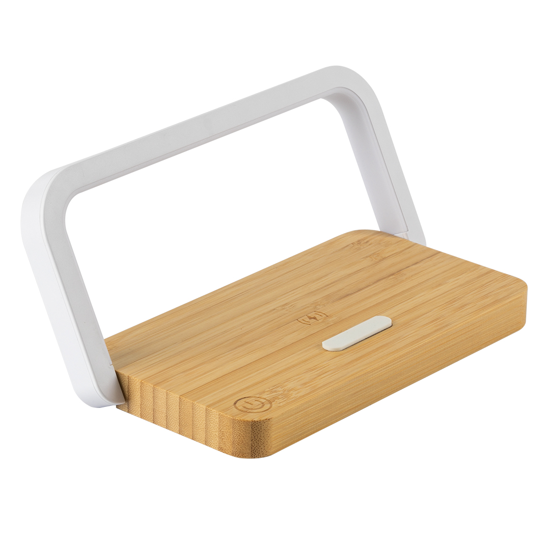 Bežični punjač 15W i držač telefona sa lampom